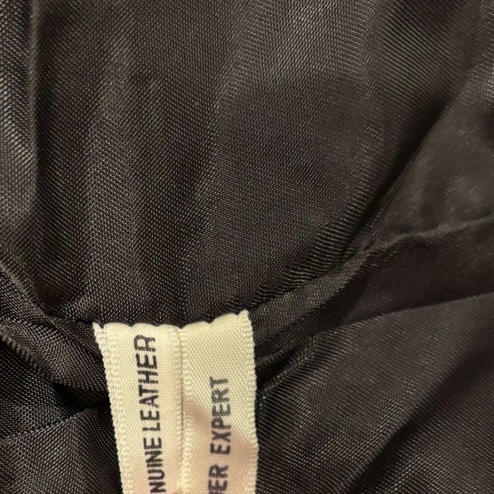 Men's Black genuine Leather Trench Coat size 44 - Picture 7 of 7